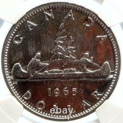 1965 CANADA UK Queen Elizabeth II Canoe Proof-Like Silver Dollar Coin NGC i99394