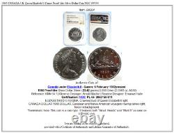 1965 CANADA UK Queen Elizabeth II Canoe Proof-Like Silver Dollar Coin NGC i99394