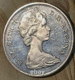 1965 CANADA UK Queen Elizabeth II Voyagers Proof-like Silver Dollar Coin