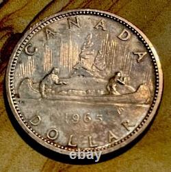 1965 CANADA UK Queen Elizabeth II Voyagers Proof-like Silver Dollar Coin