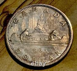 1965 CANADA UK Queen Elizabeth II Voyagers Proof-like Silver Dollar Coin