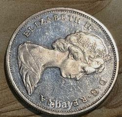 1965 CANADA UK Queen Elizabeth II Voyagers Proof-like Silver Dollar Coin