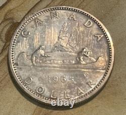 1965 CANADA UK Queen Elizabeth II Voyagers Proof-like Silver Dollar Coin