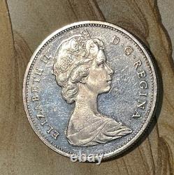 1965 CANADA UK Queen Elizabeth II Voyagers Proof-like Silver Dollar Coin