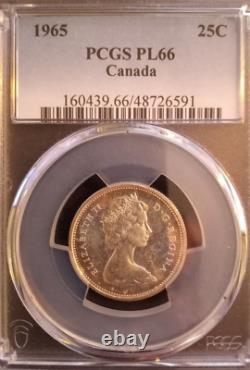 1965 Canada 6 Coin Proof Like Coin Set Canadian Mint Set 80% Silver PCGS