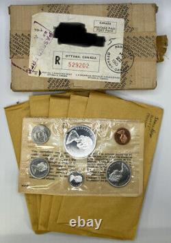 1965 Canada Proof Like Set (5) Frosty Silver Coins Royal Canadian Mint OGP & Box