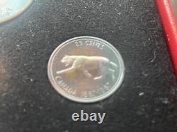 1967 2 oz CANADA Proof Coin Medal Set Rainbow Toning Silver ROYAL CANADIAN MINT