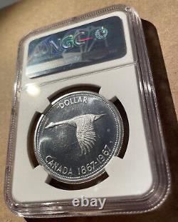1967 Canada $1 Ngc Pl 65 Cameo Confederation Centennial Silver Proof-like
