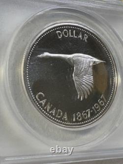 1967 Canada $1 Proof Like Silver Coin Flying Goose Graded MS 67 Cameo by ANACS
