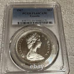 1967 Canada 1$ Silver Dollar Coin PCGS PL65 Cameo