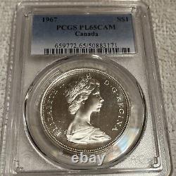 1967 Canada 1$ Silver Dollar Coin PCGS PL65 Cameo