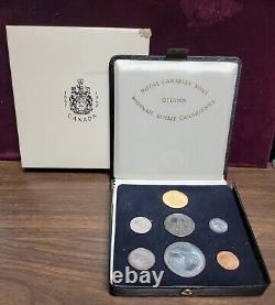 1967 Canada Centennial 7 Pc Proof-Like Set Silver & Gold ($20) in Leather Case