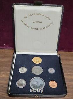 1967 Canada Centennial 7 Pc Proof-Like Set Silver & Gold ($20) in Leather Case