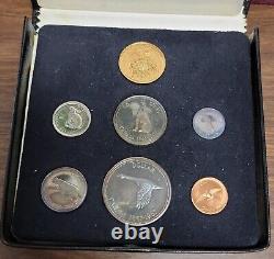 1967 Canada Centennial 7 Pc Proof-Like Set Silver & Gold ($20) in Leather Case