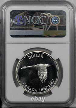 1967 Canada Silver Dollar Goose Proof Like Ngc Pl65 Bu Blast White Unc Gem (dr)