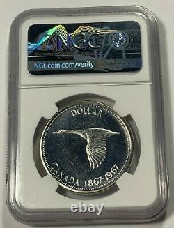1967 Canada Silver Dollar Ngc Pl 66 Bu Unc Proof Like Subtle Toning Superb (mr)