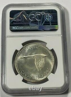 1967 Canada Silver Dollar Ngc Pl 66 Cameo Bu Superb Unc Proof Like (mr)