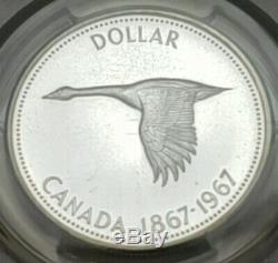 1967 Canada Silver Goose $1 Dollar Pcgs Pl66 Proof Like Gem In High Grade