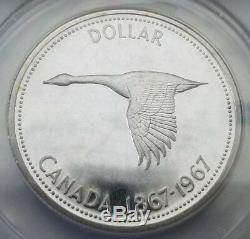1967 Canada Silver One Dollar Proof Like Ms68 Cameo Goose