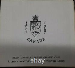 1967 Canada Silver Proof Set-6 Coins WithCentennial Medal Toned in Case & COA