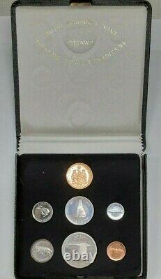 1967 Canada Silver Proof Set-7 Coins With$20 Gold Coin Toned in RCM Case DW