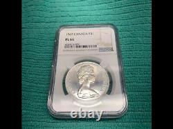 1967 Proof Like Canada Silver Dollar. NGC PL 66. Cleaner than Clean