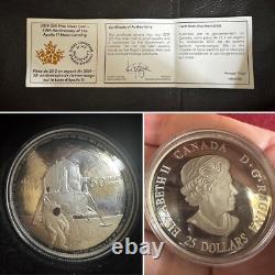 1969-2019 Apollo 11 Moon Landing 50th Anniversary $25 Silver Proof Canada Coin