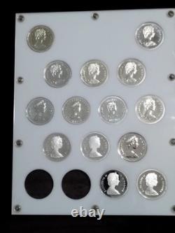 1971-84 14 Canada Canadian Commemorative Silver Dollars Capital Plastics Holder