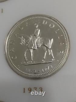1971-84 14 Canada Canadian Commemorative Silver Dollars Capital Plastics Holder