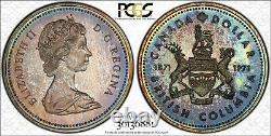 1971 Canada 1 One Dollar Silver Pcgs Sp68 Proof Unc Color Gem Toned
