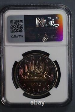 1972 $1 Canada Silver Dollar Ngc Sp 67 Specimen Proof Color Toned Canoe