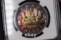 1972 $1 Canada Silver Dollar Ngc Sp 67 Specimen Proof Color Toned Canoe