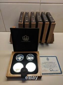 1973 -1976 Canada 4-Coin Silver Montreal Olympic Games Entire Proof Set 28 Coins