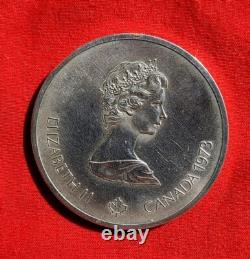 1973 CANADA Elizabeth II Olympics Montreal World Map PROOF Silver 10 Coin