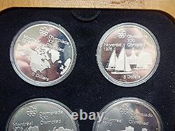 1973 CANADA OFFICIAL PROOF SILVER SET (4) 1976 OLYMPICS SERIES I 4.34 Oz
