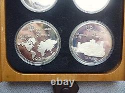 1973 CANADA OFFICIAL PROOF SILVER SET (4) 1976 OLYMPICS SERIES I 4.34 Oz