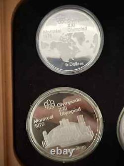 1973 CANADA OFFICIAL PROOF SILVER SET (4) 1976 OLYMPICS SERIES I 4.34 Oz