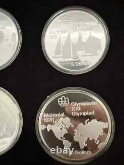 1973 CANADA OFFICIAL PROOF SILVER SET (4) 1976 OLYMPICS SERIES I 4.34 Oz