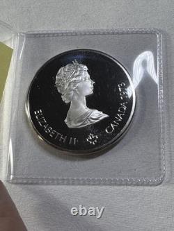 1973 Canada $10 Silver Proof Olympic World Map