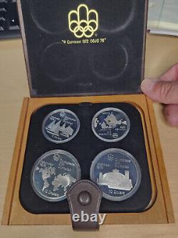 1973 Canada 4 Coin. 925 Sterling Silver Olympic Proof Set