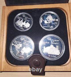 1973 Canada 4 Coin. 925 Sterling Silver Olympic Proof Set