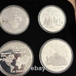 1973 Canada 4-coin 1976 Olympic Series I Silver Proof Set In Original Packaging