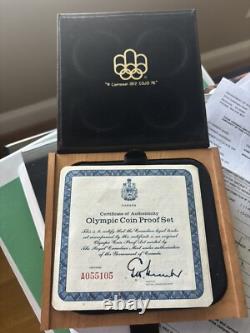 1973 Canada 4-coin 1976 Olympic Series I Silver Proof Set In Original Packaging