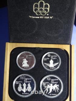 1973 Canada Montreal Olympics 4 Coin Olympic Silver. 925 Silver Proof 4.32 ASW