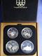 1973 Canada Montreal Olympics 4 Coin Olympic Silver. 925 Silver Proof 4.32 ASW