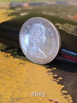 1973 Canada RCMP Centennial Proof Dollar Insane Rainbow Toned Gem