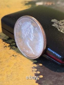 1973 Canada RCMP Centennial Proof Dollar Insane Rainbow Toned Gem