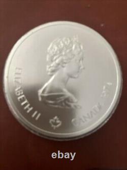 1974 CANADA Elizabeth II Olympic Montreal Lacrosse Proof Silver $10 Coin