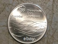 1975 Canada 5 Dollars Olympic Silver Proof Commemorative Coin. 925