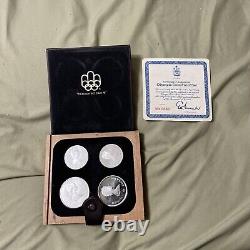 1976 CANADA OLYMPIC SILVER PROOF COIN SET withBOX 4.32 OZ STERLING FREE SHIPPING